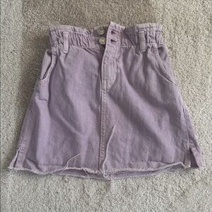 Zara Girls Lilac Denim Mini Skirt
